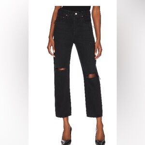 Brand new never worn Agolde black 90’s crop in Bauhaus size 34
